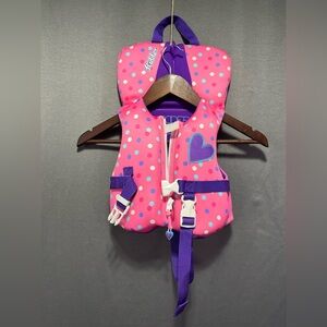 Kidder - Infant - less then 30lbs - Polka Dot Kids Life Vest - Pink and Purple
